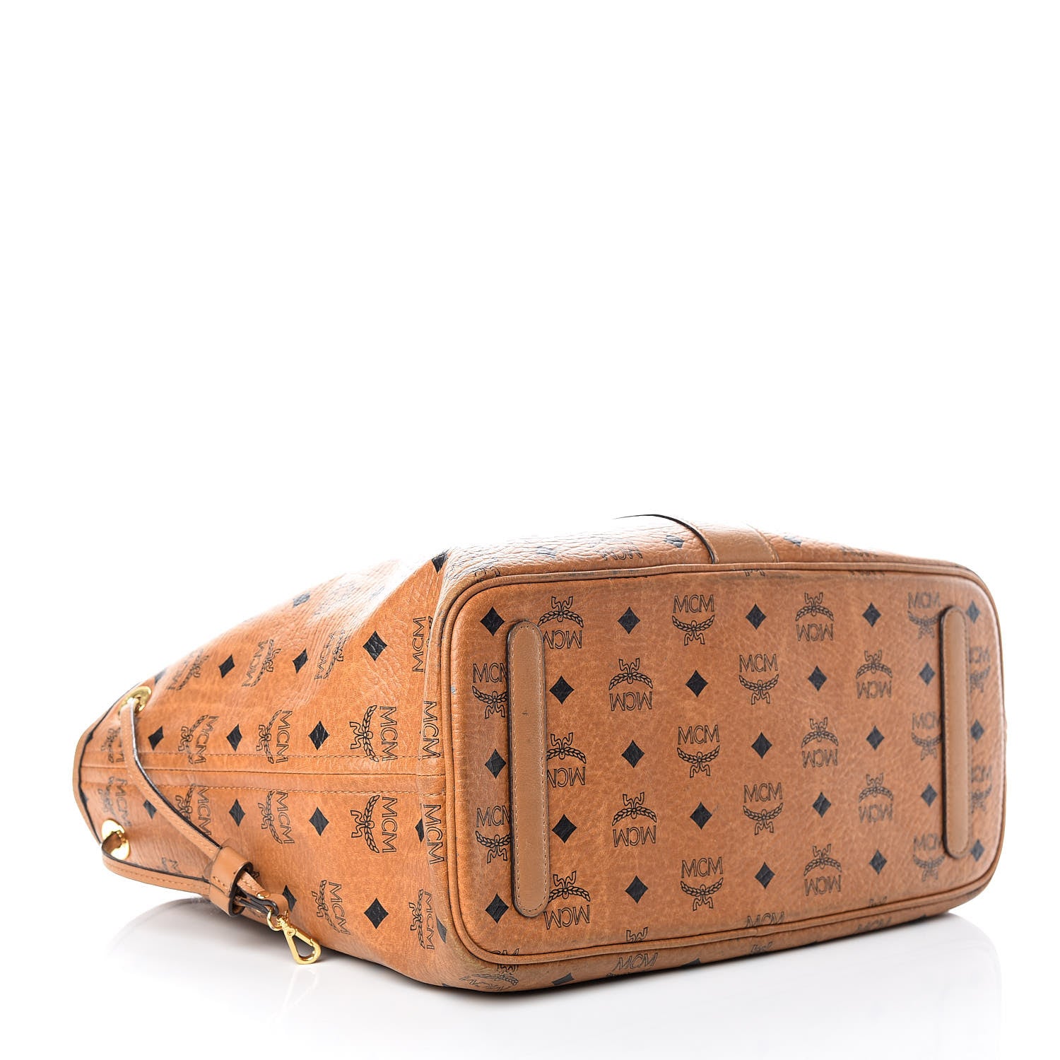MCM Visetos Medium Liz Reversible Shopper Tote Cognac 7 of 23