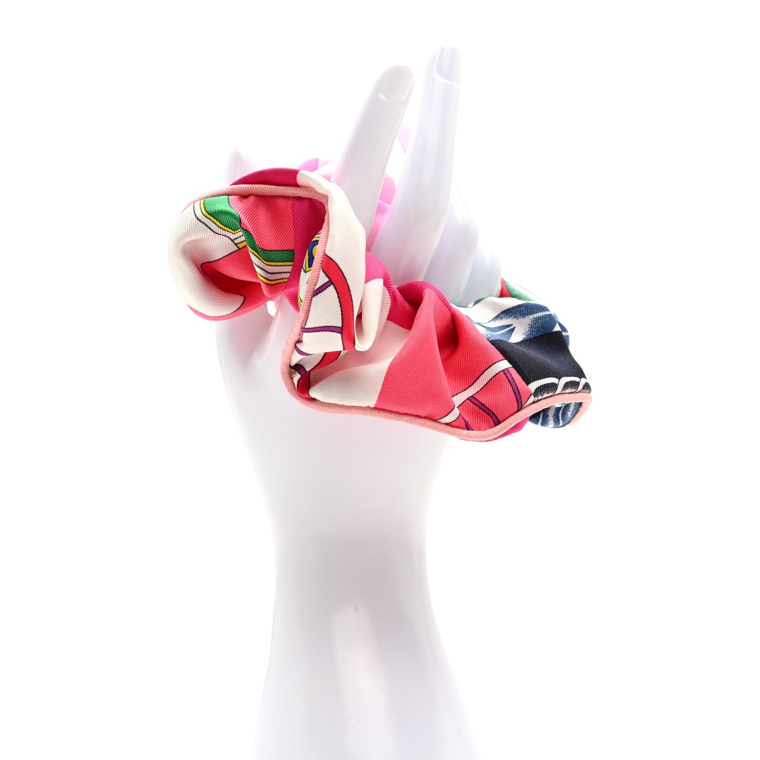 Hermes Silk Claudia Scrunchie Multicolore 2 of 5