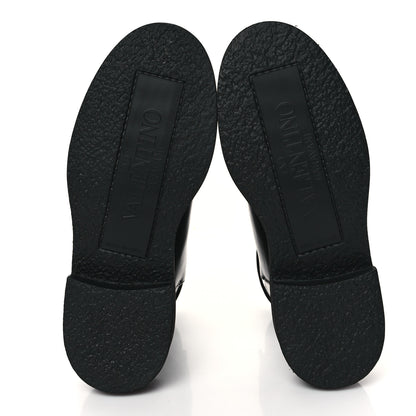 Valentino Garavani Calfskin VLogo Locker 40mm Ankle Boots 36 Black 5 of 9