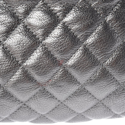 Chanel Metallic Goatskin Quilted Banane Waist Bag Fanny Pack Silver 11 of 12