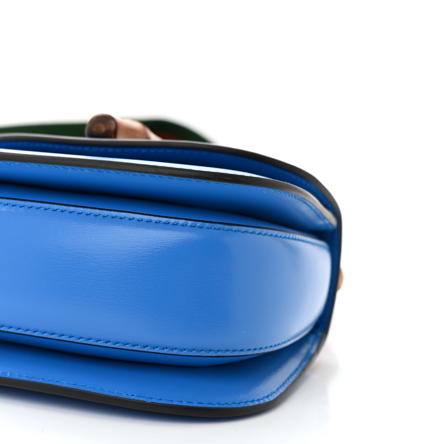 Gucci Boarded Dyana Lux Calfskin Web Mini Bamboo 1947 Top Handle Bag Blue 10 of 10