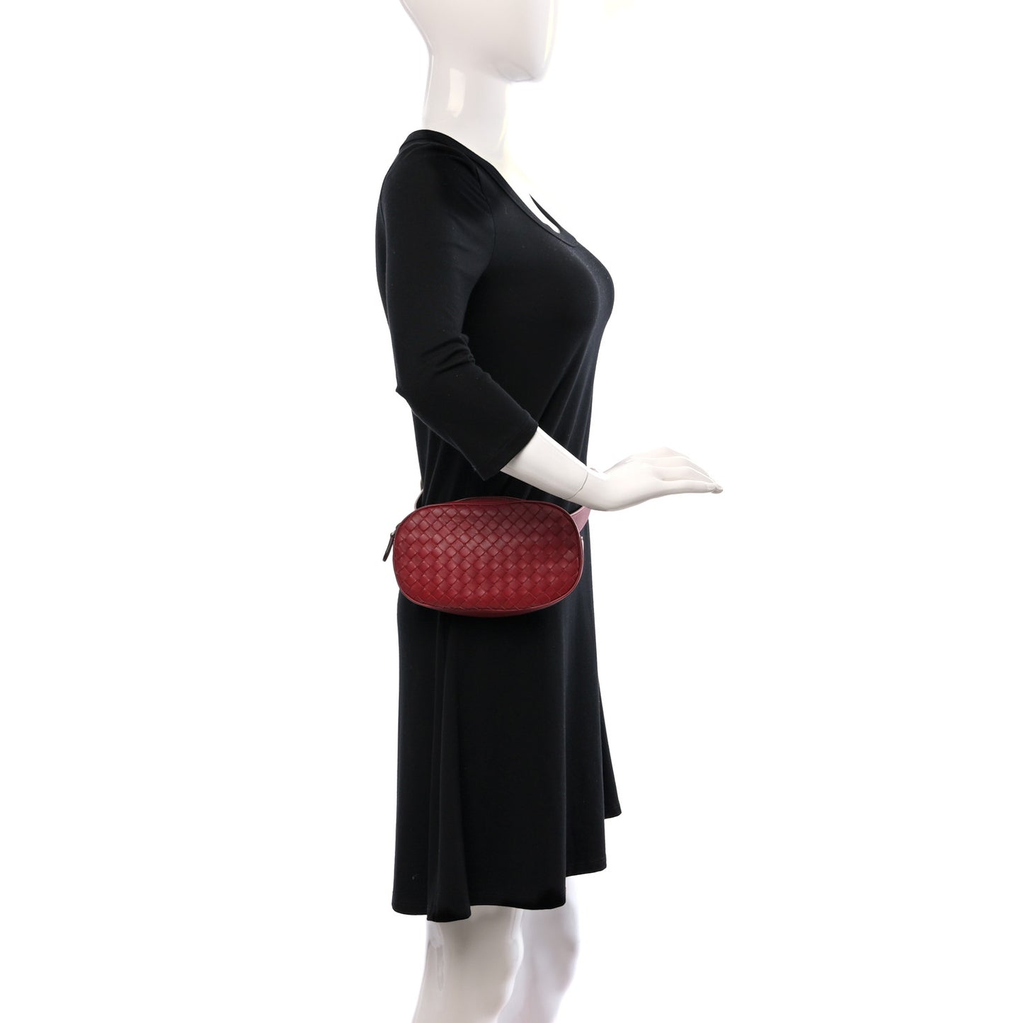 Nappa Intrecciato Belt Bag Bright Red