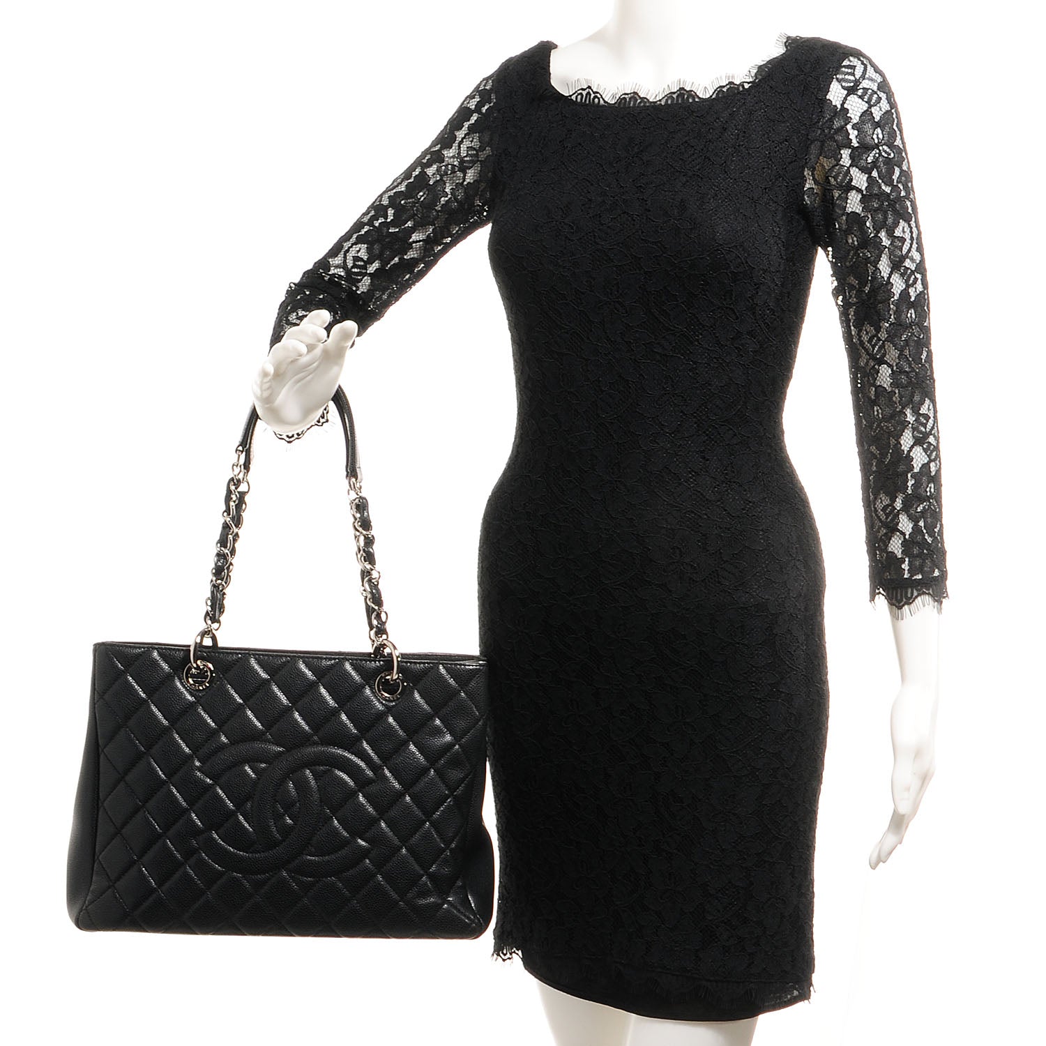 Chanel Caviar Grand Shopping Tote GST Black 2 of 8