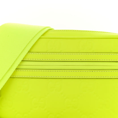 Gucci Rubber Effect Monogram GG Crossbody Bag Fluorescent Yellow 8 of 13