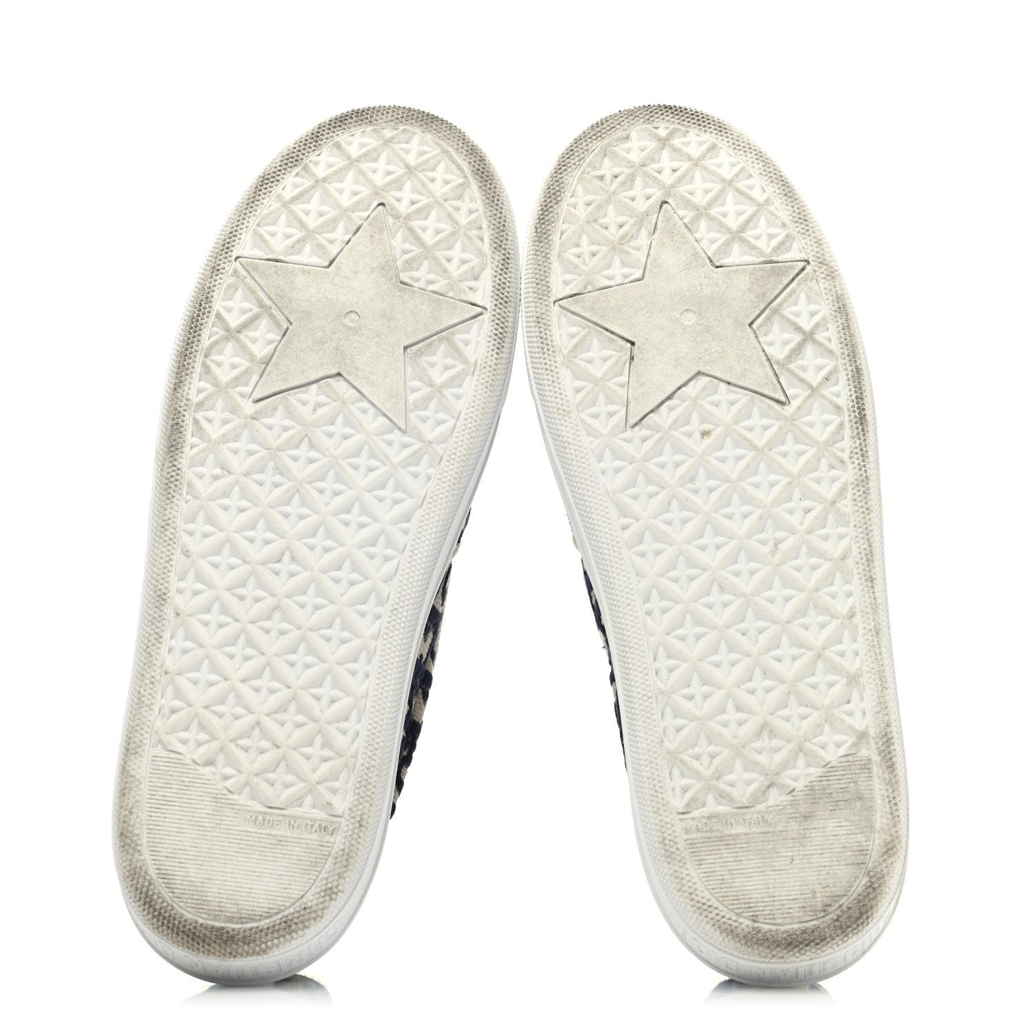 Christian Dior Canvas Oblique Embroidered Womens Solar Slip On Sneakers 40 Deep Blue 4 of 4