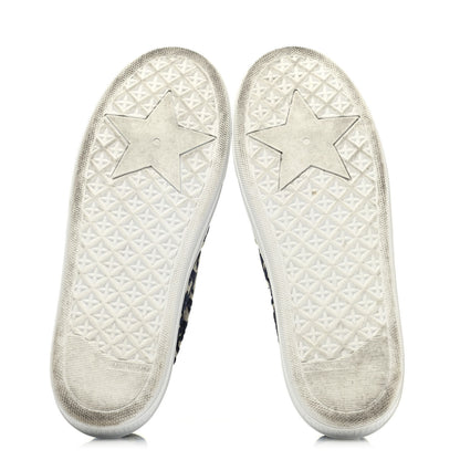 Christian Dior Canvas Oblique Embroidered Womens Solar Slip On Sneakers 40 Deep Blue 4 of 4