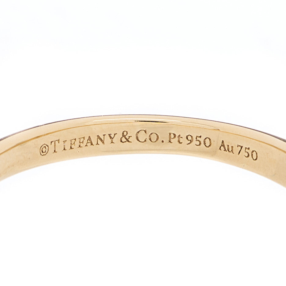Tiffany 18K Yellow Gold Platinum Diamond .80ct Solitaire Engagement Ring 48 4.5 4 of 5