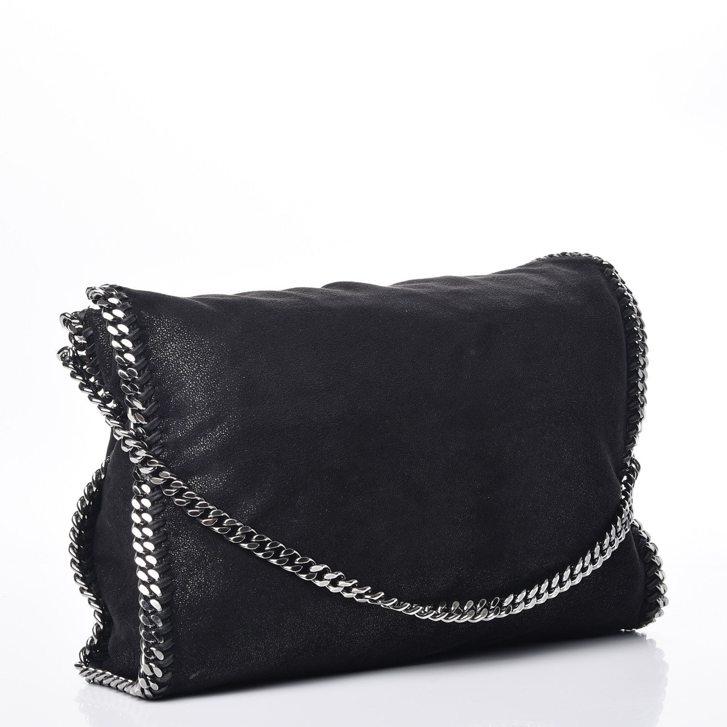 Stella McCartney Shaggy Deer Falabella Fold Over Tote Black 4 of 11