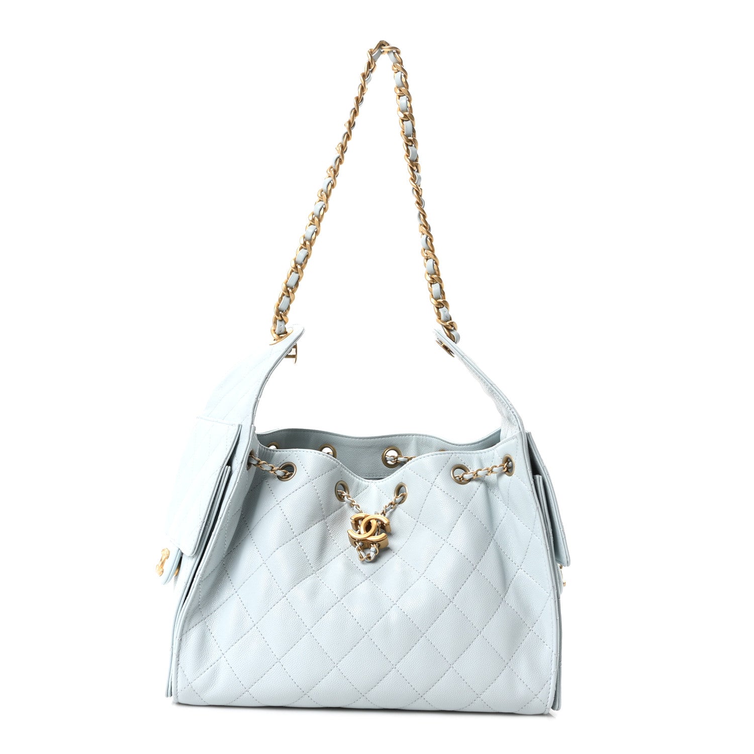 Chanel Caviar Quilted Small Chanel 25 Handbag Light Blue 1 of 11