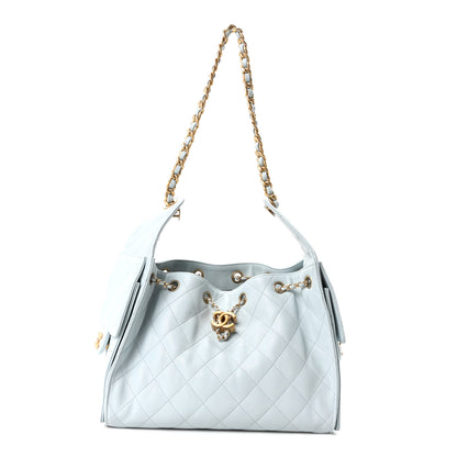 Chanel Caviar Quilted Small Chanel 25 Handbag Light Blue 1 of 11
