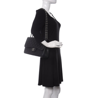 Chanel Caviar Quilted Jumbo Double Flap Black 2 of 19