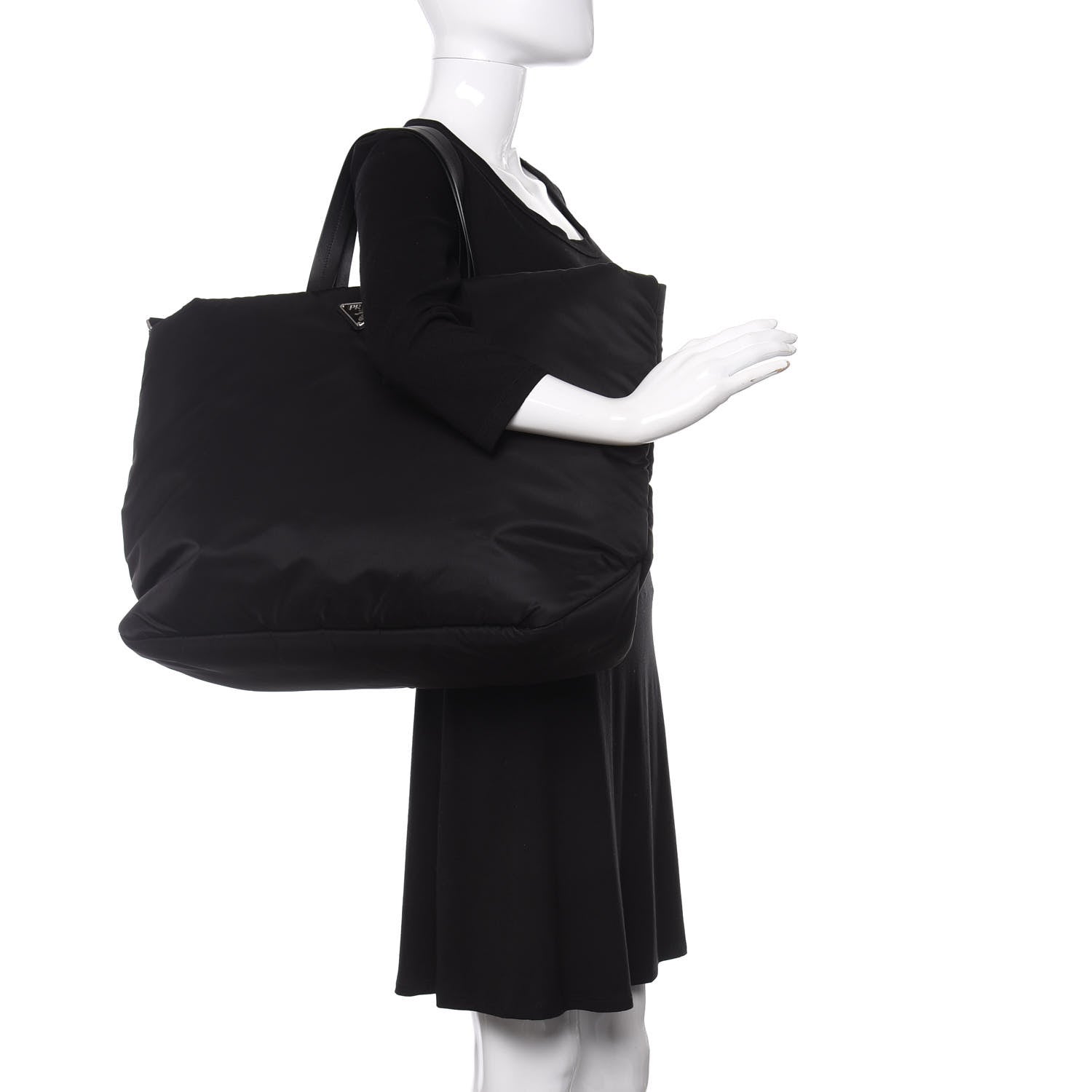 Prada Tessuto Nylon Tote Black 2 of 10
