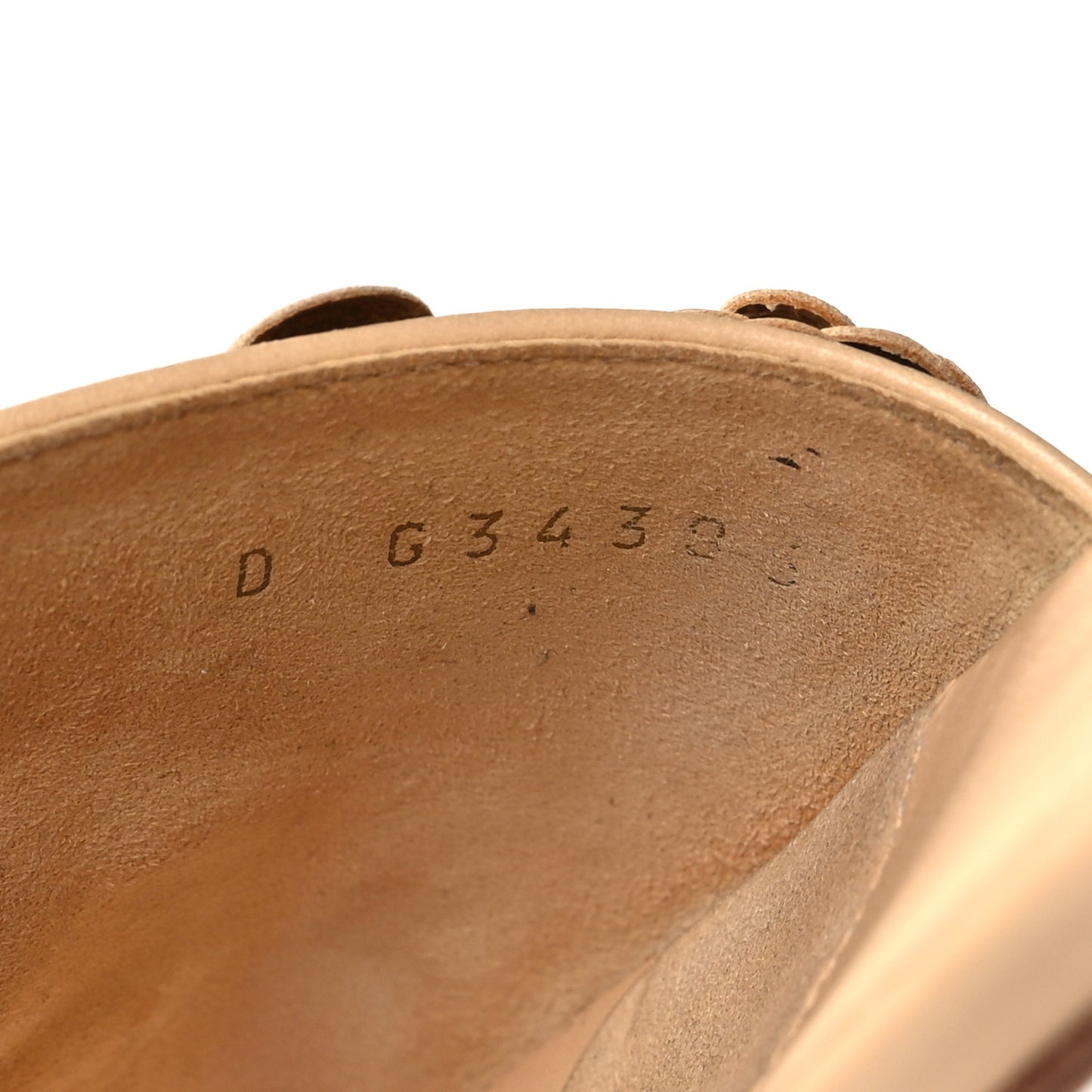 Lambskin Camellia Slide Sandals 36 Beige