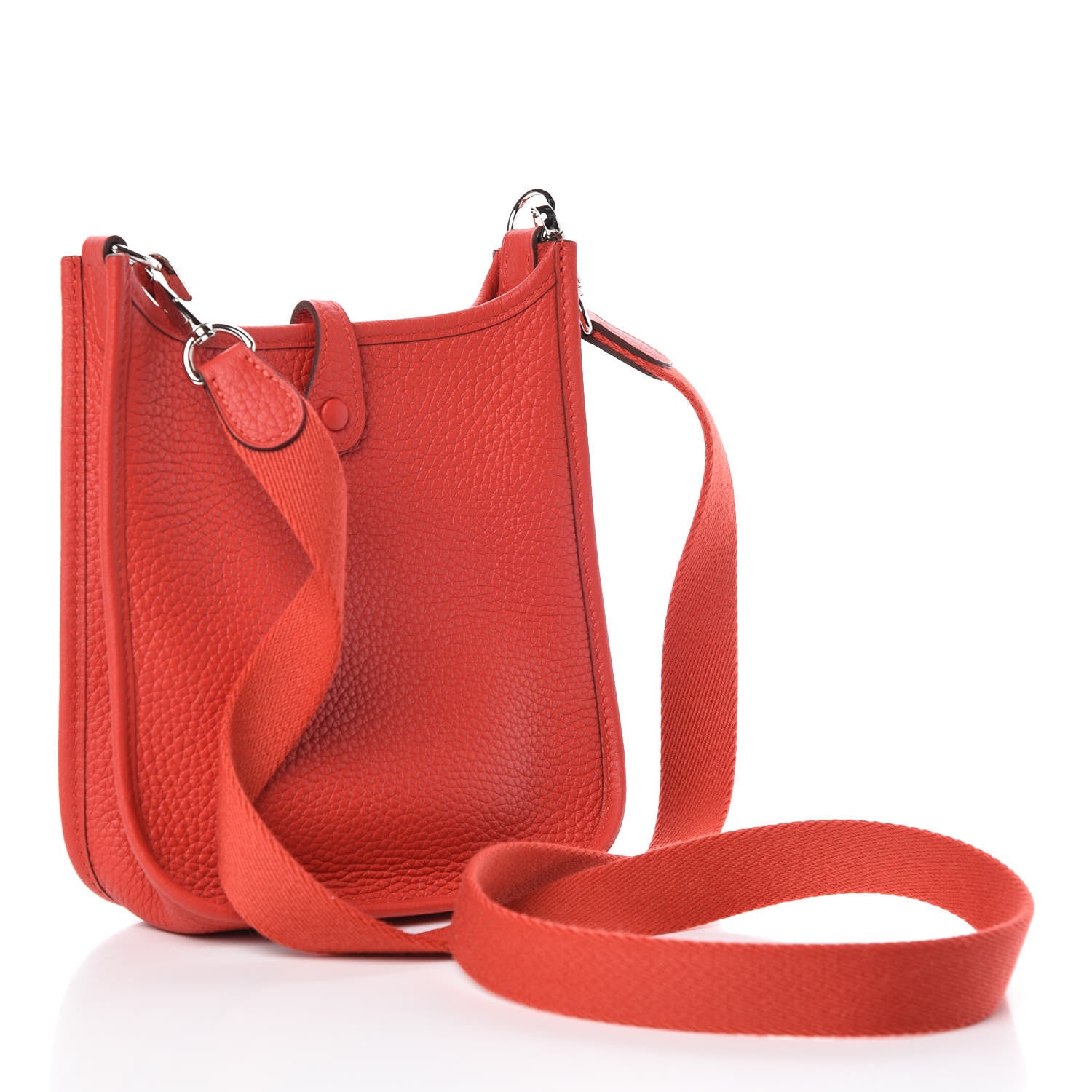 Hermes Taurillon Clemence Evelyne TPM Rouge Tomate 3 of 9