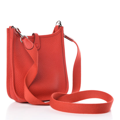 Hermes Taurillon Clemence Evelyne TPM Rouge Tomate 3 of 9