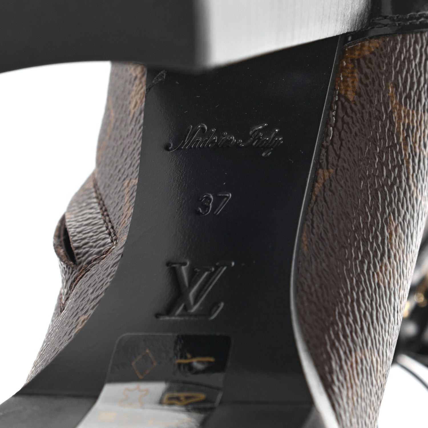 Louis Vuitton Patent Calfskin Monogram Star Trail Ankle Boots 37 Black 6 of 8