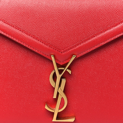Saint Laurent Grain de Poudre Mini Classic Monogram Cassandra Top Handle Red 7 of 9