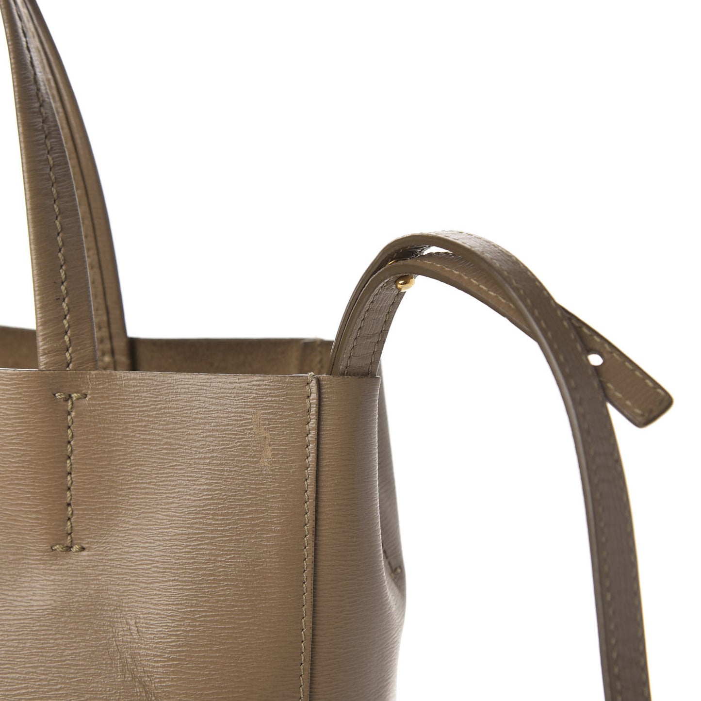 Liege Calfskin Small Vertical Cabas Taupe