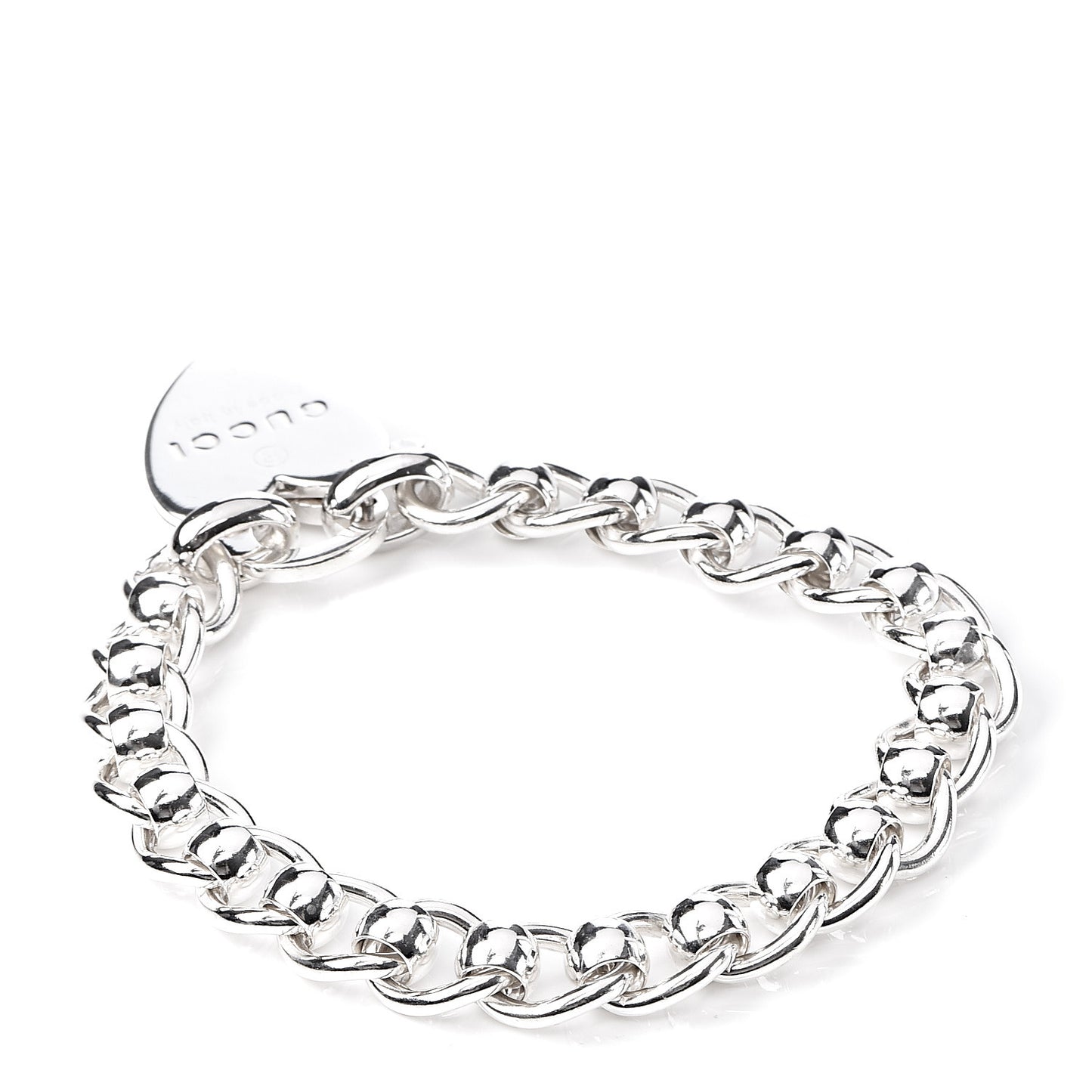 Sterling Silver Heart Lock Bracelet