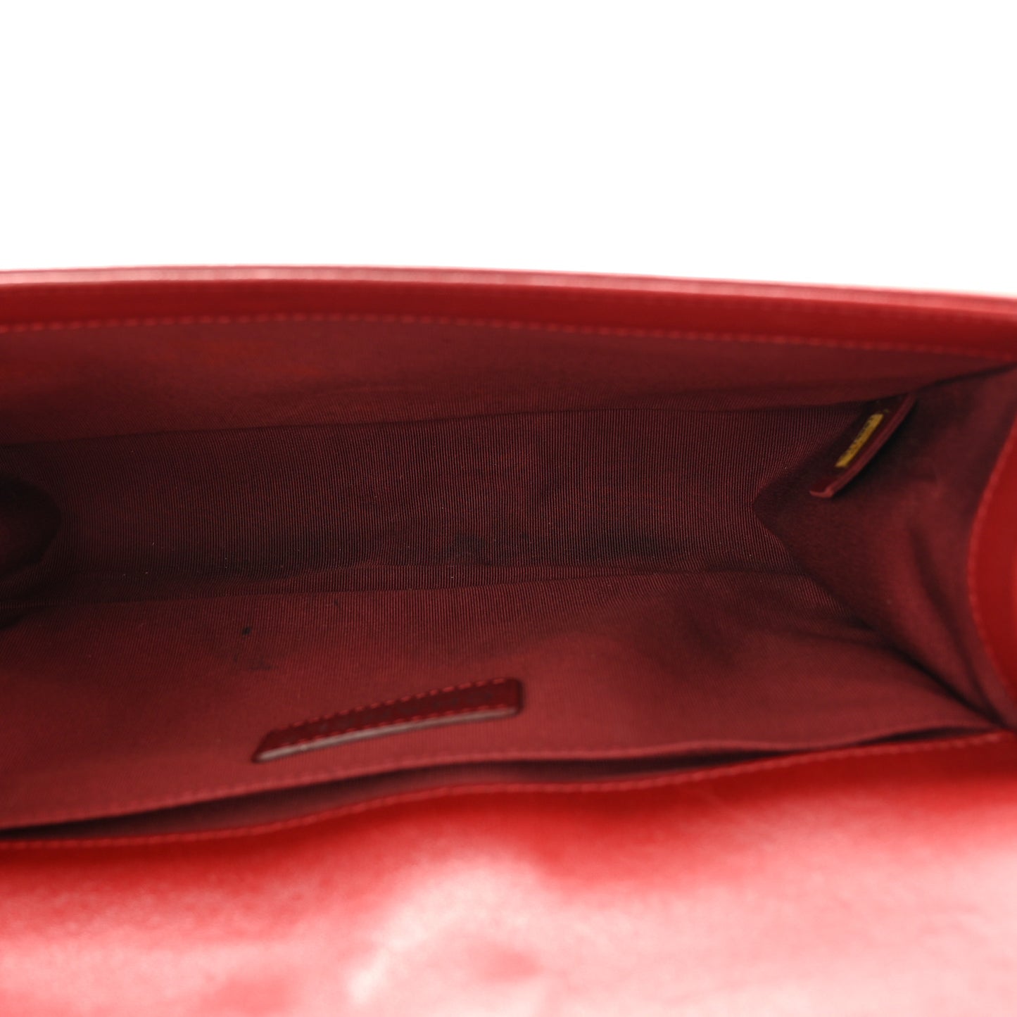 Lambskin Quilted Medium Boy Flap Red