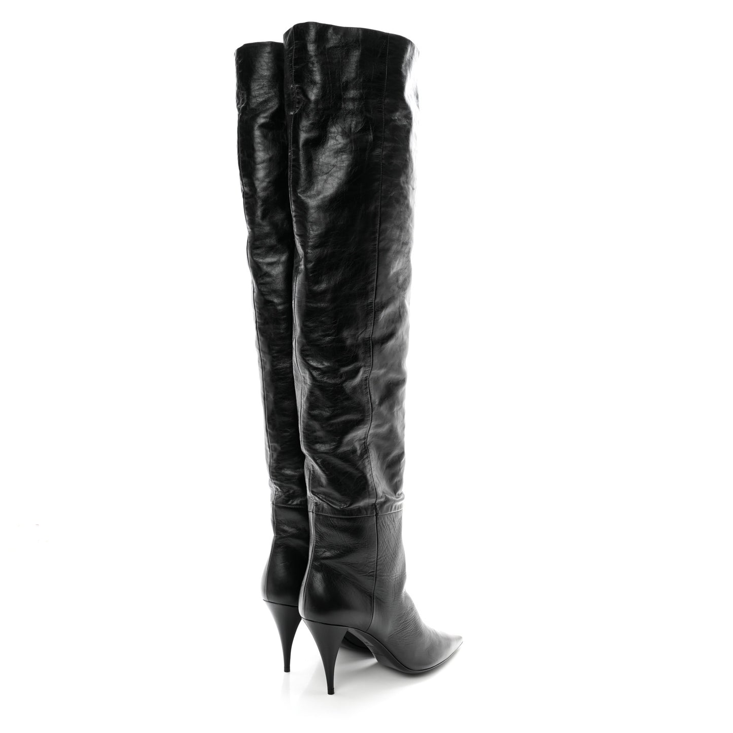 Calfskin Kiki Over The Knee Boots 39 Black