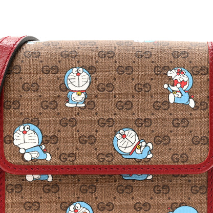Gucci X DORAEMON Mini Vintage GG Supreme Monogram Mini Crossbody Bag Beige Cherry Red 8 of 12
