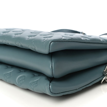 Louis Vuitton Lambskin Embossed Monogram Coussin PM Blue Glacier 11 of 11