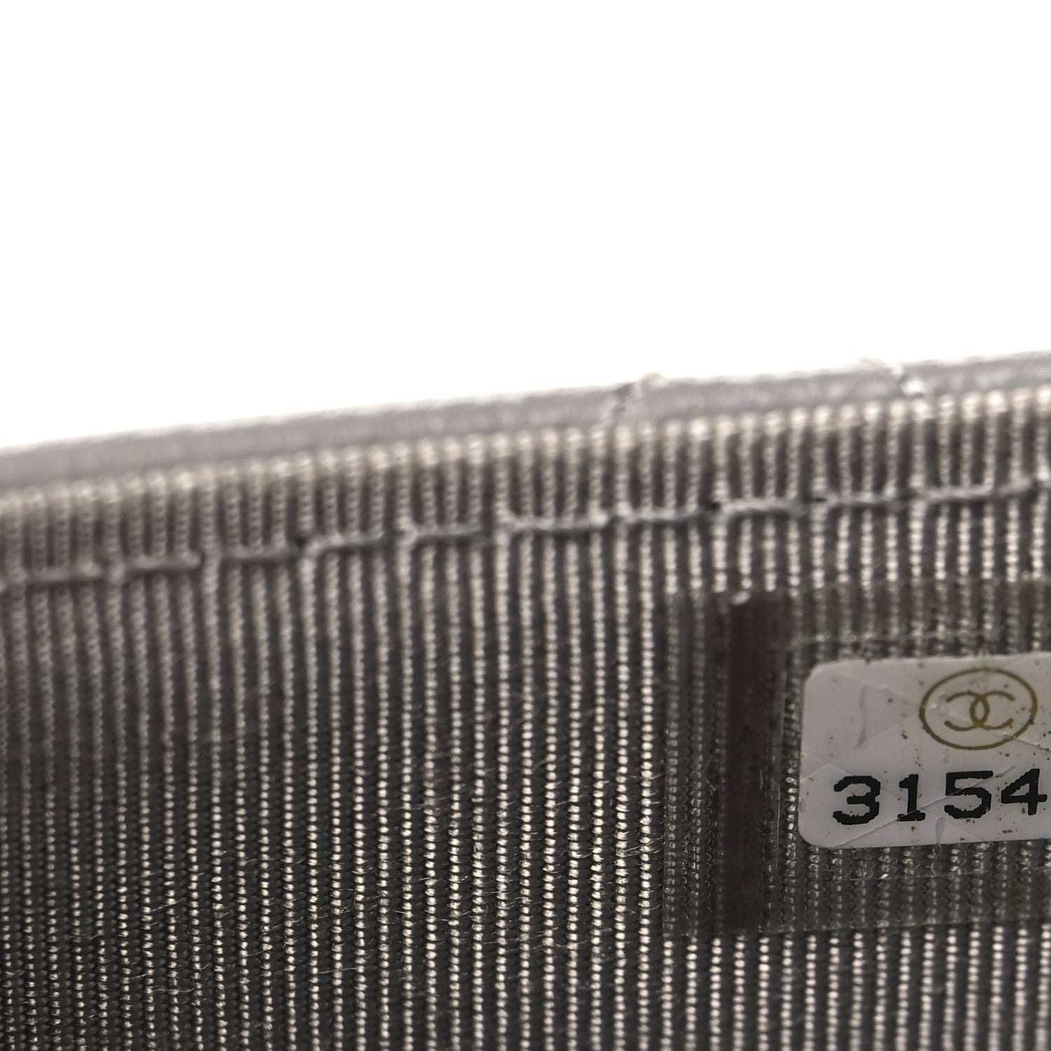 Chanel Lambskin Quilted Flap Card Holder Wallet Grey 7 of 7