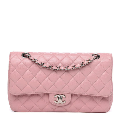 Chanel Caviar Quilted Medium Double Flap Pink 1 of 15