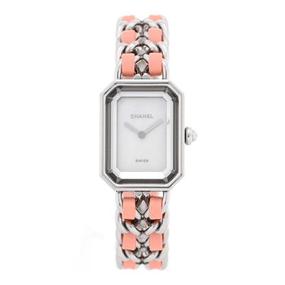 Chanel Stainless Steel Lambskin 20mm Chain Premiere Quartz Watch Pink 1 of 5