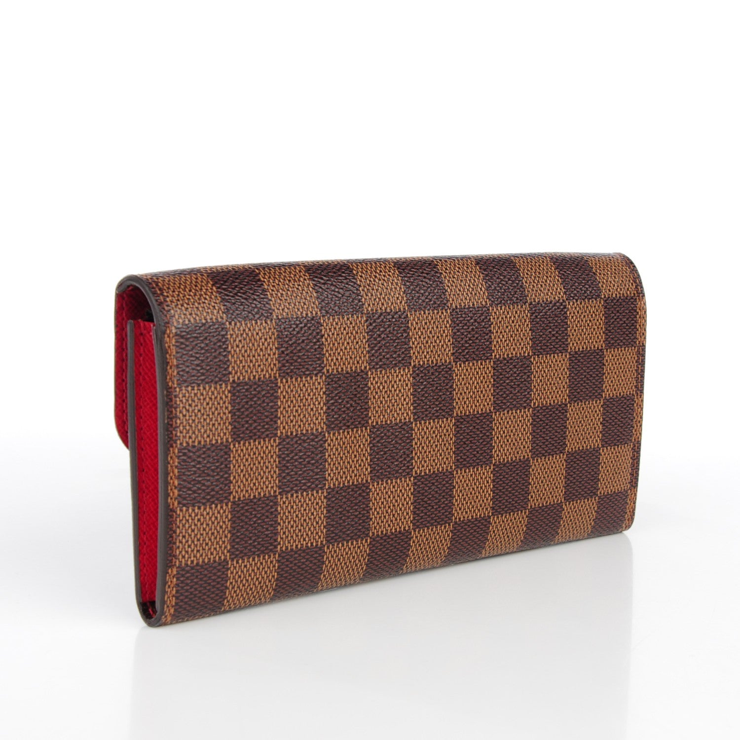 Louis Vuitton Damier Ebene Emilie Wallet Red 3 of 9