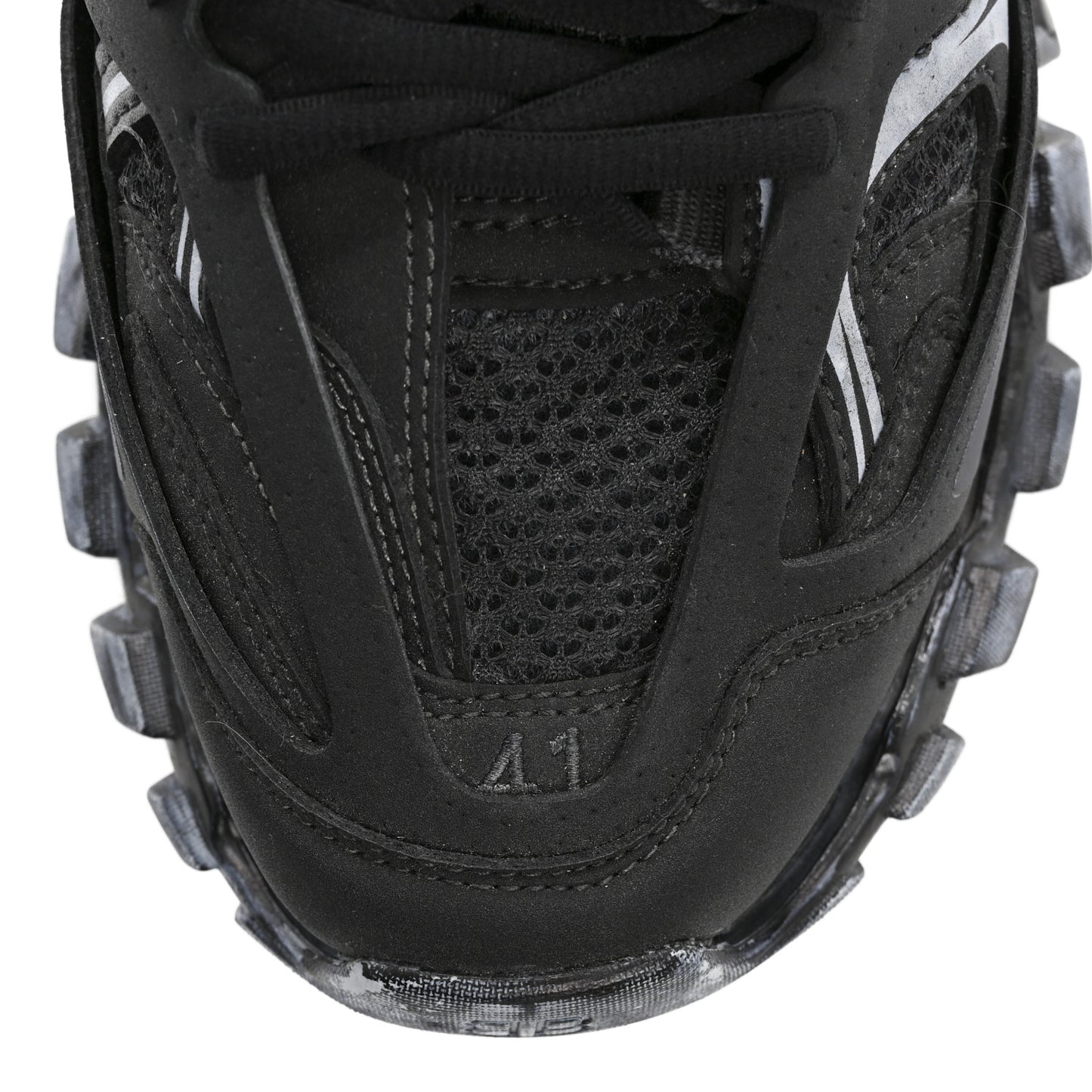 Mesh Rubber Uni-Matte Full Color Womens Track Sneakers 41 Faded Black