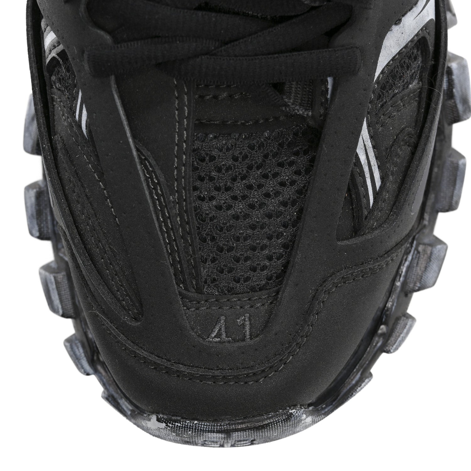 Balenciaga Mesh Rubber Uni-Matte Full Color Womens Track Sneakers 41 Faded Black 8 of 11