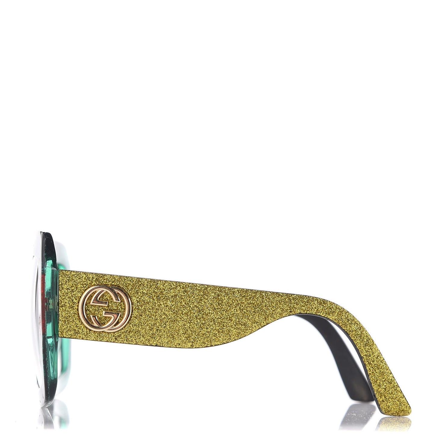 Square Frame GG0102S Sunglasses Glitter Red Black Green