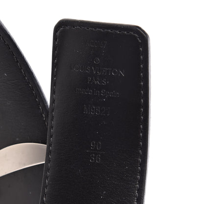 Louis Vuitton Calfskin Monogram 40mm LV Initiales Reversible Belt 90 36 Black 4 of 9