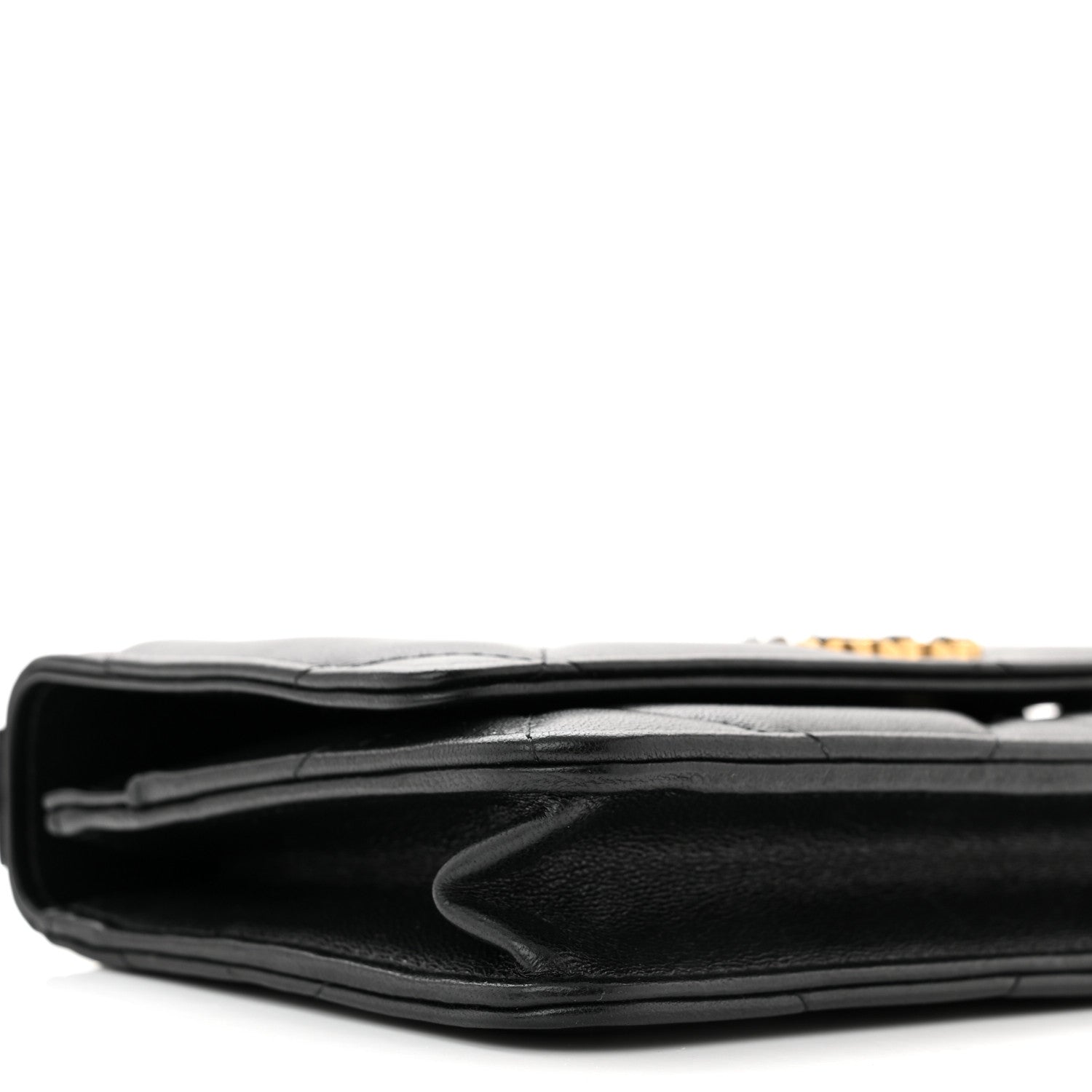 Chanel Lambskin Quilted Chanel 19 Wallet On Chain WOC Black 10 of 12
