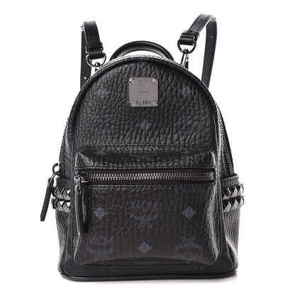 MCM Visetos Studded X-Mini Bebe Boo Backpack Black 1 of 9