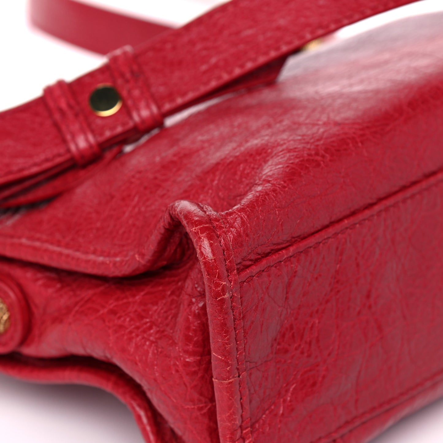 Agneau Giant 12 Gold Hardware Mini City Rouge Sapphire