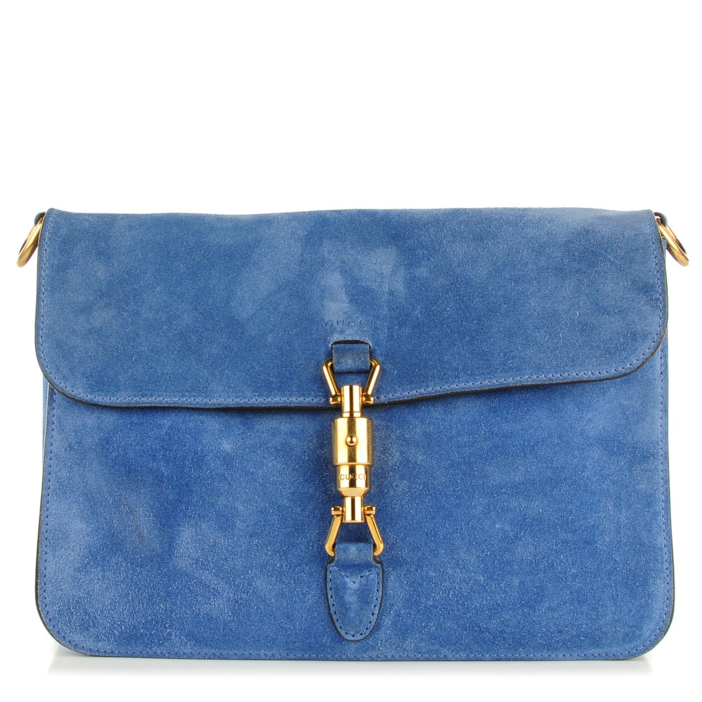 Soft Suede Small Jackie Shoulder Bag Cerulean Blue