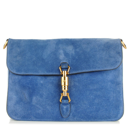 Gucci Soft Suede Small Jackie Shoulder Bag Cerulean Blue 1 of 8