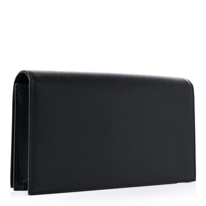 Saint Laurent Grain De Poudre Classic Monogram Kate Clutch Black 4 of 12
