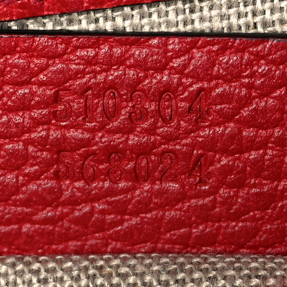 Gucci Dollar Calfskin Small Interlocking G Shoulder Bag Red 7 of 13