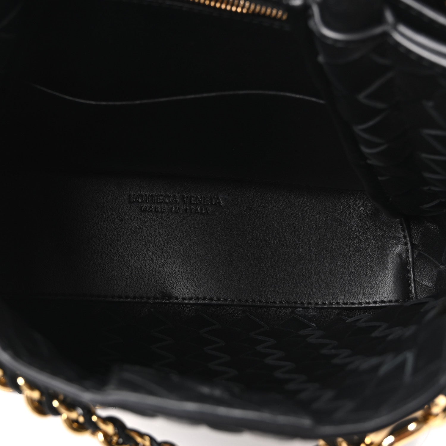 Bottega Veneta Nappa Intrecciato Small Andiamo With Chain Shoulder Bag Black 5 of 9