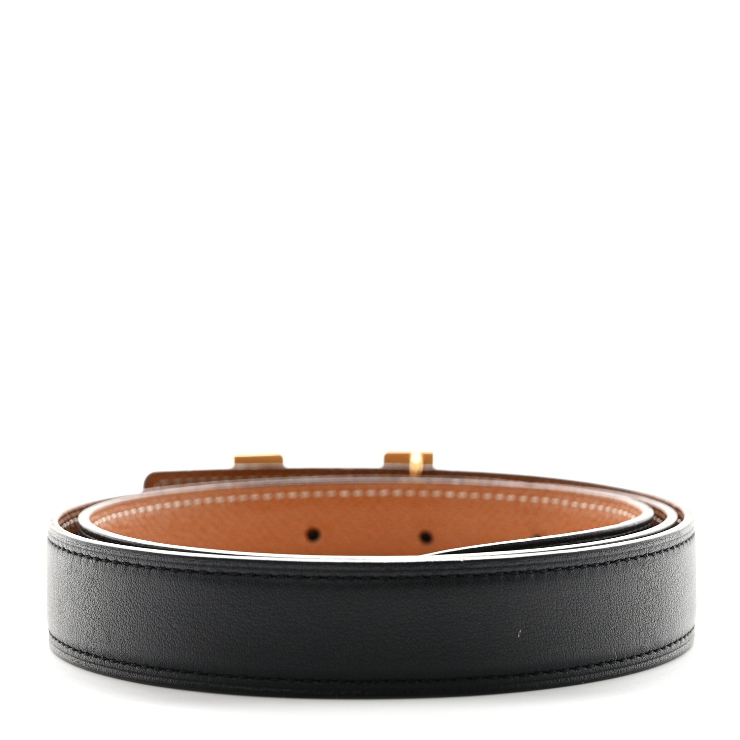 Hermes Swift Epsom 24mm Mini Constance H Belt 85 34 Black Gold 2 of 7
