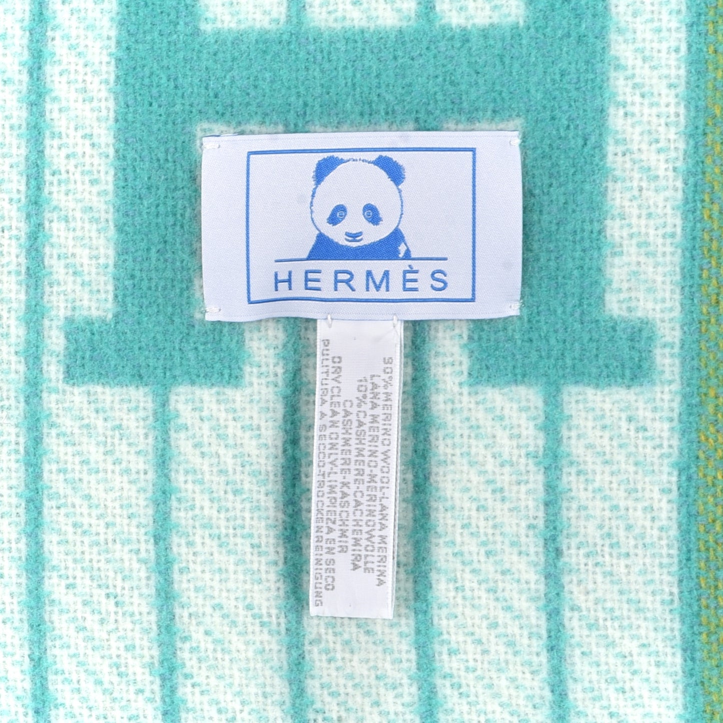 Wool Cashmere Avalon Passe-Passe Blanket Bleuet