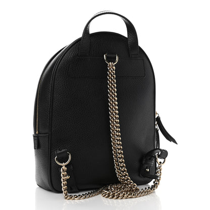 Gucci Pebbled Calfskin Soho Chain Backpack Black 3 of 10
