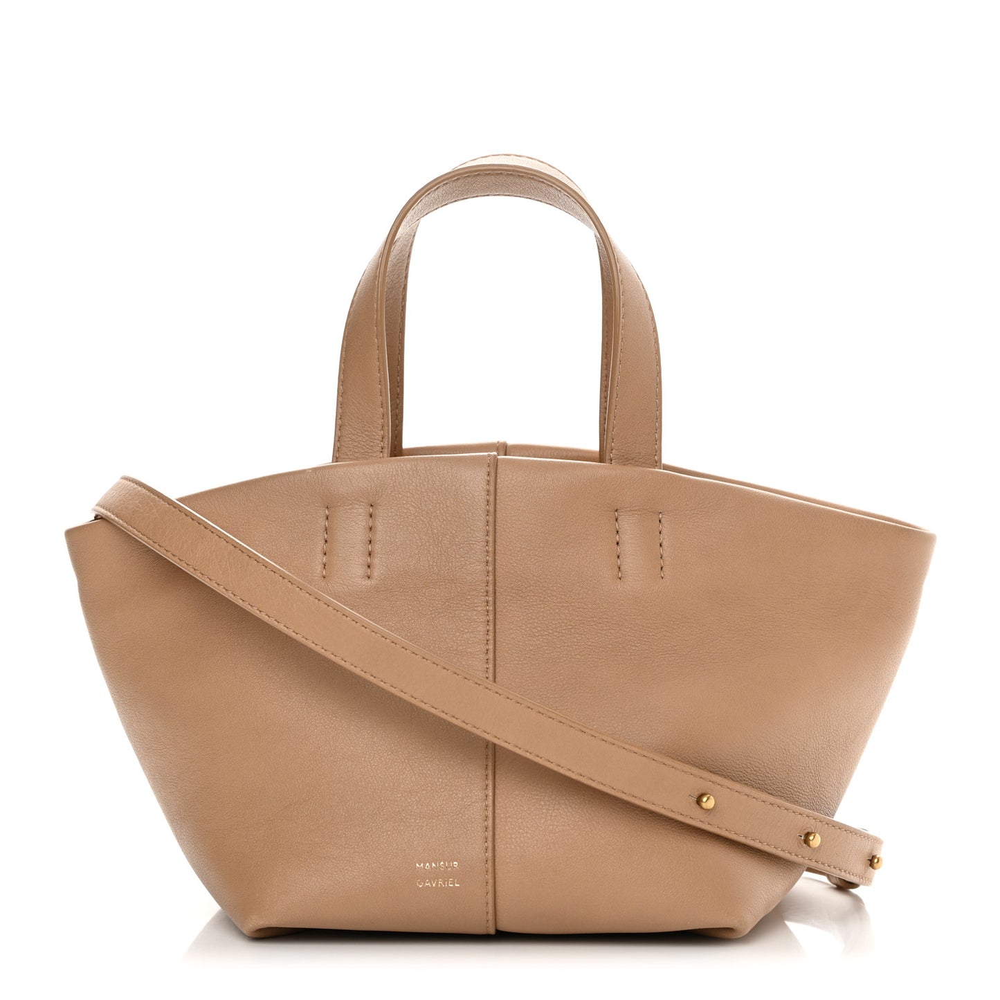 Calfskin Mini Tulipano Bag Nocciola