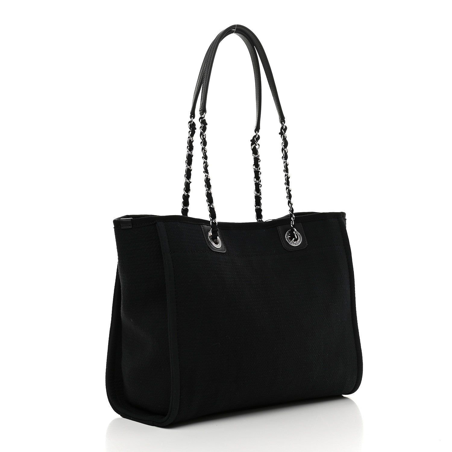 Chanel Mixed Fibers Small Deauville Tote Black 2 of 9