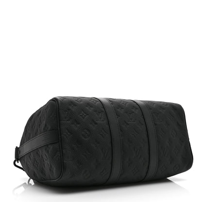Louis Vuitton Monogram Taurillon Keepall Bandouliere 35 Black 4 of 9
