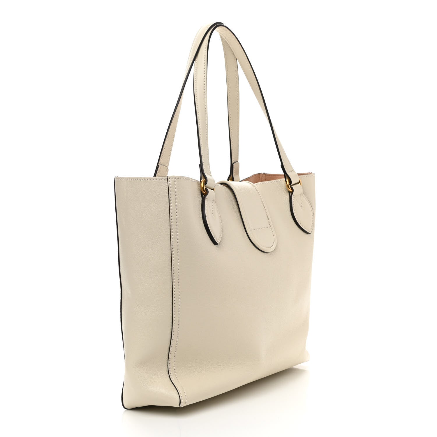 Gucci New Sakai Calfskin Lux Small Dahlia Tote Mystic White 4 of 12